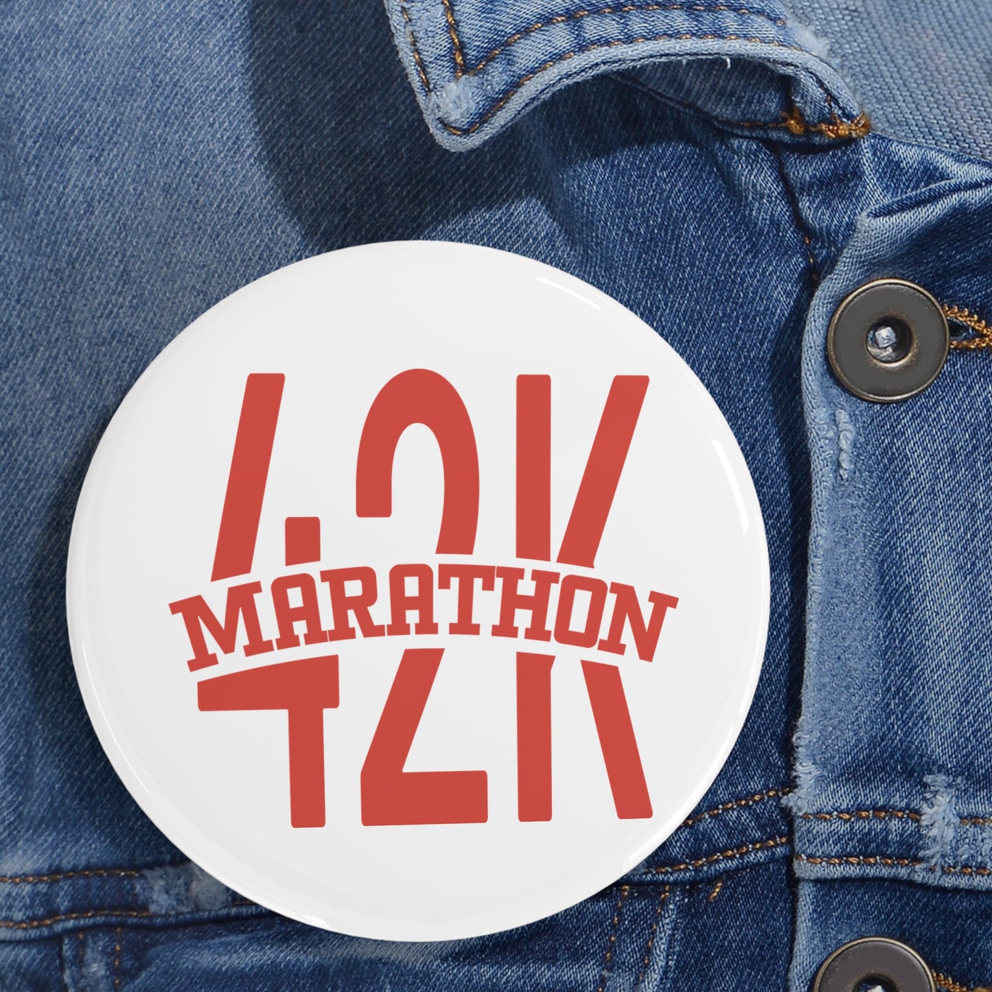 42k Marathon Round Pins