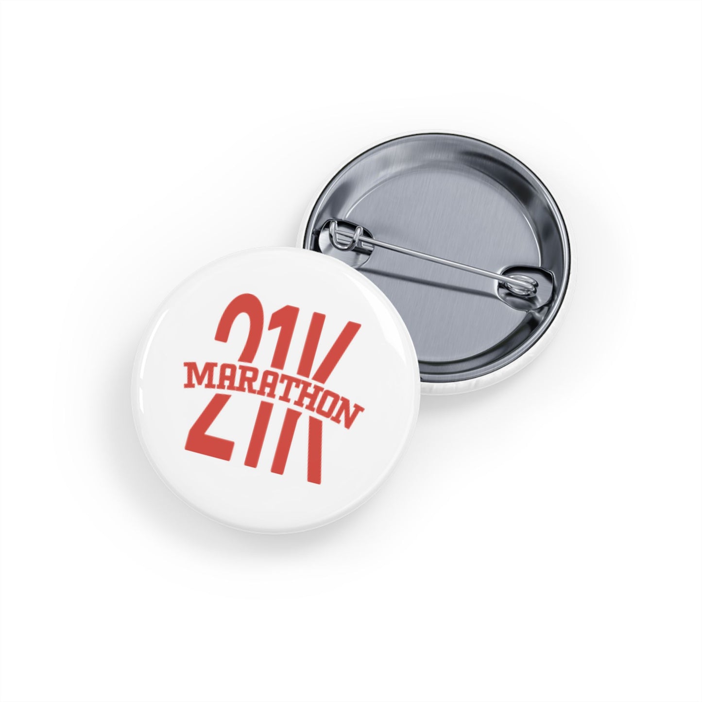 21k Marathon Round Pins