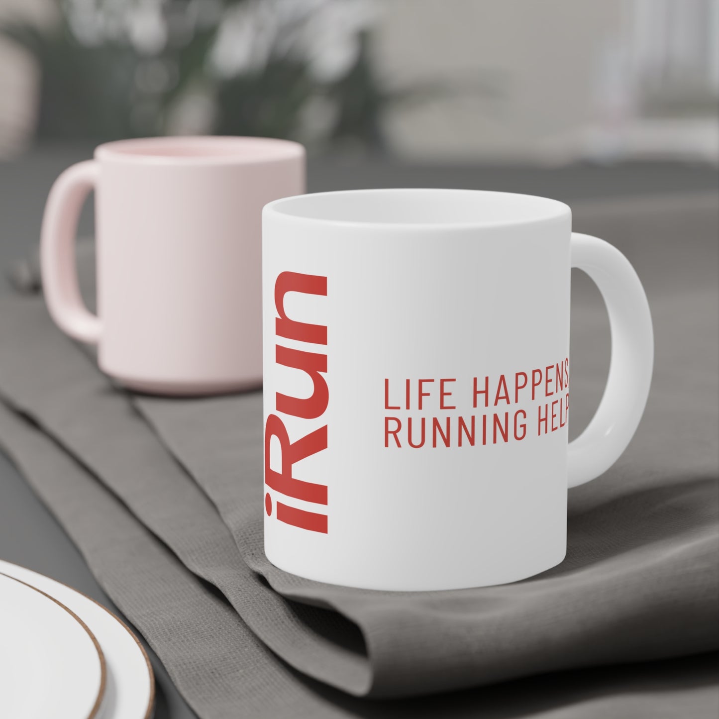 Life Happens, Running Helps Mug
