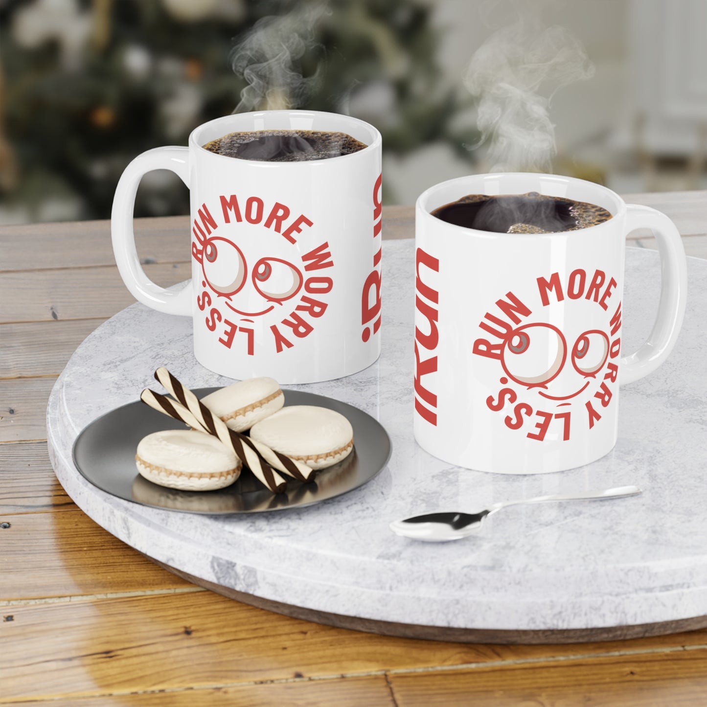 Run More Worry Less Mug