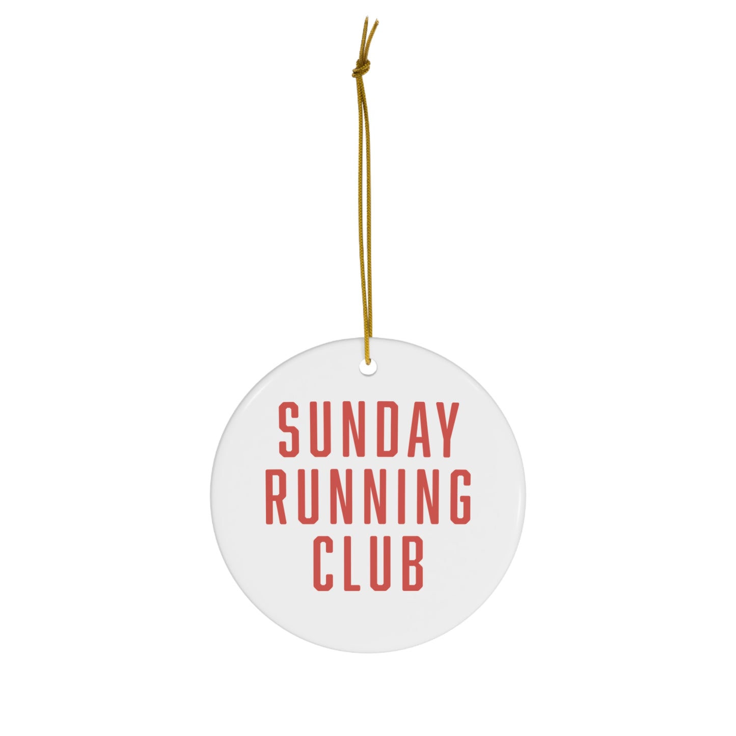 Sunday Running Club Ceramic Ornament