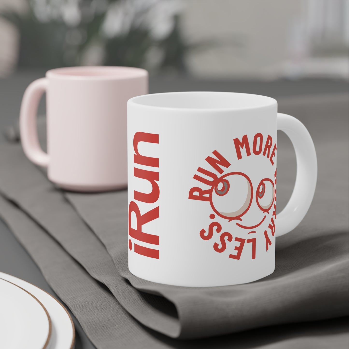 Run More Worry Less Mug