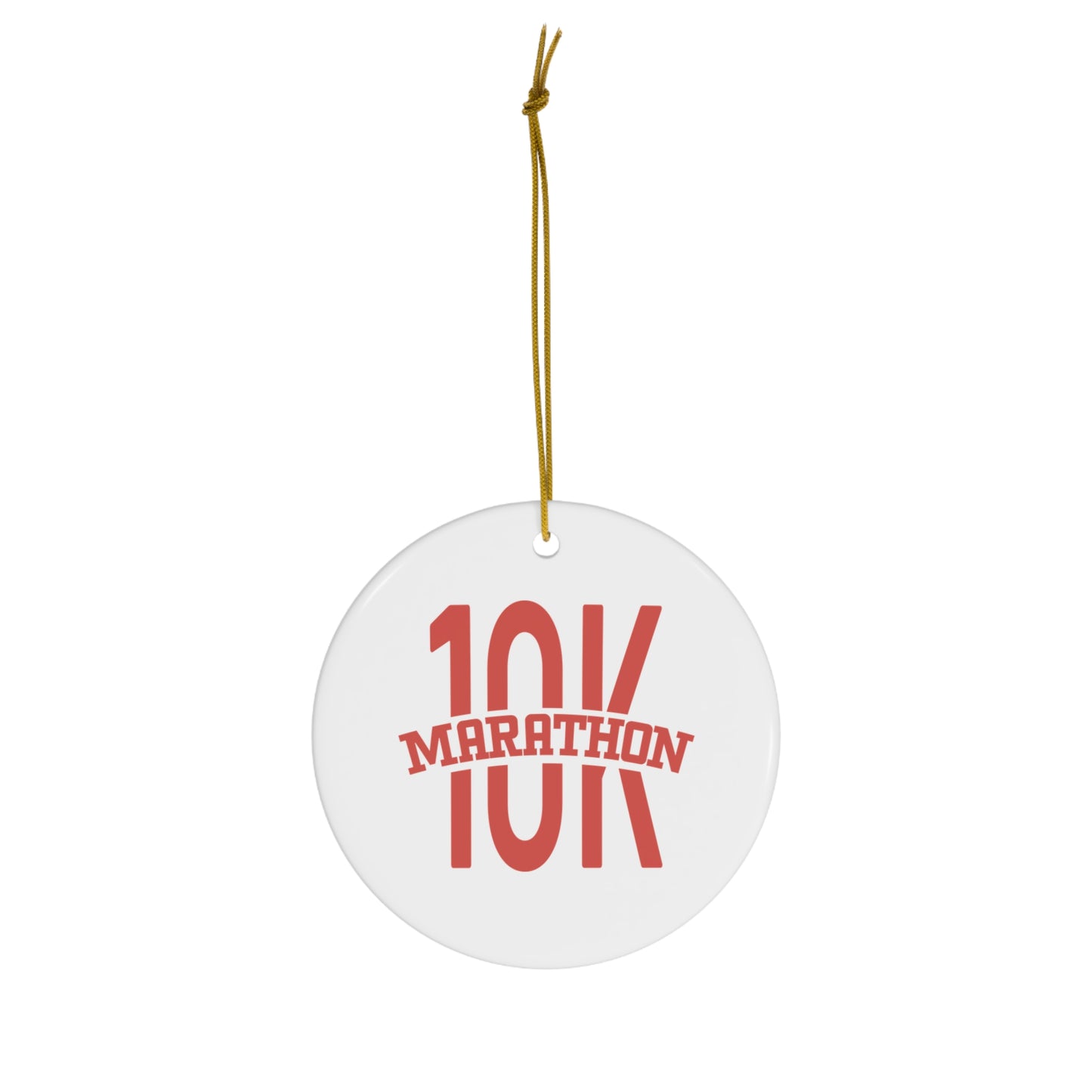 10k Marathon Ceramic Ornament