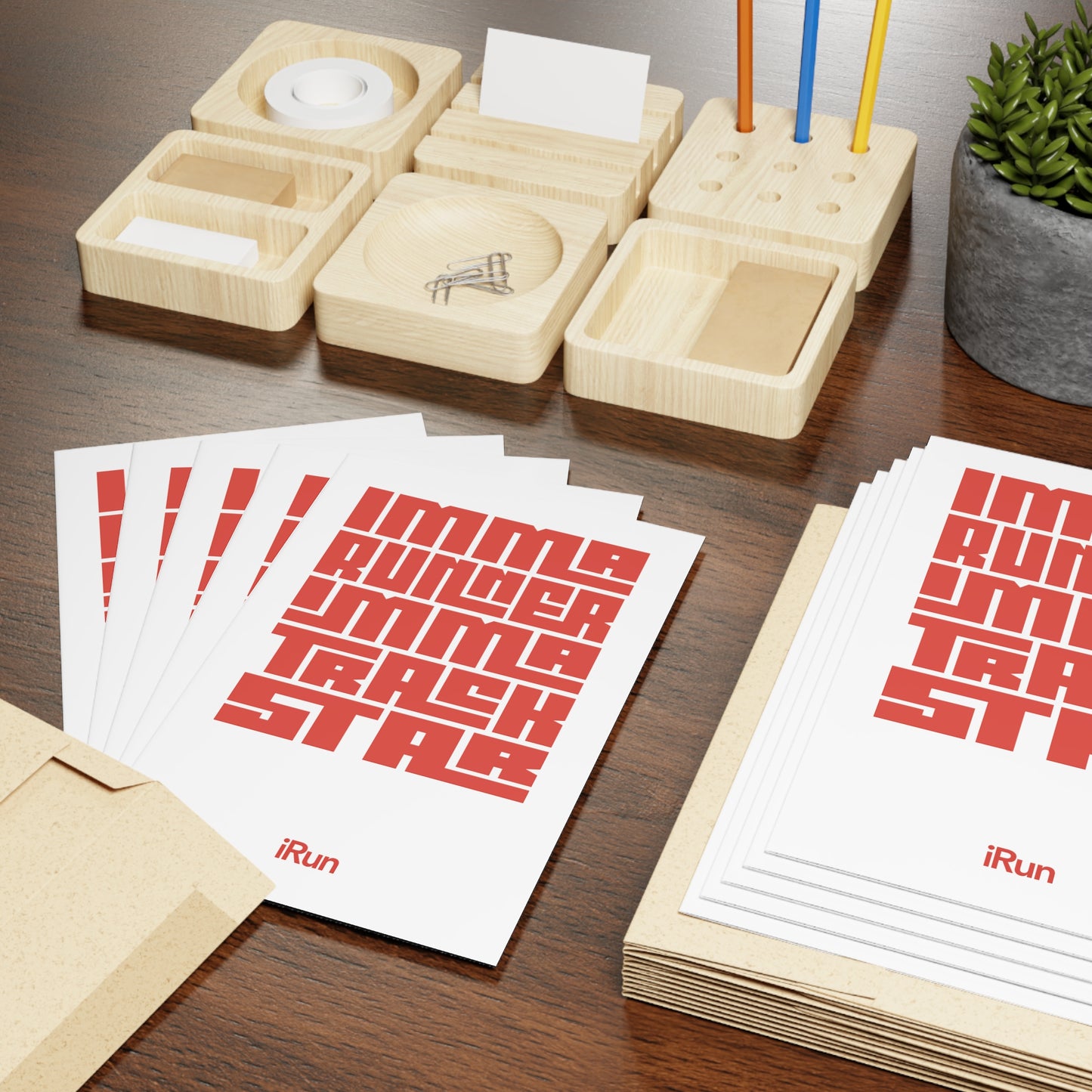 Track Star Greeting Cards