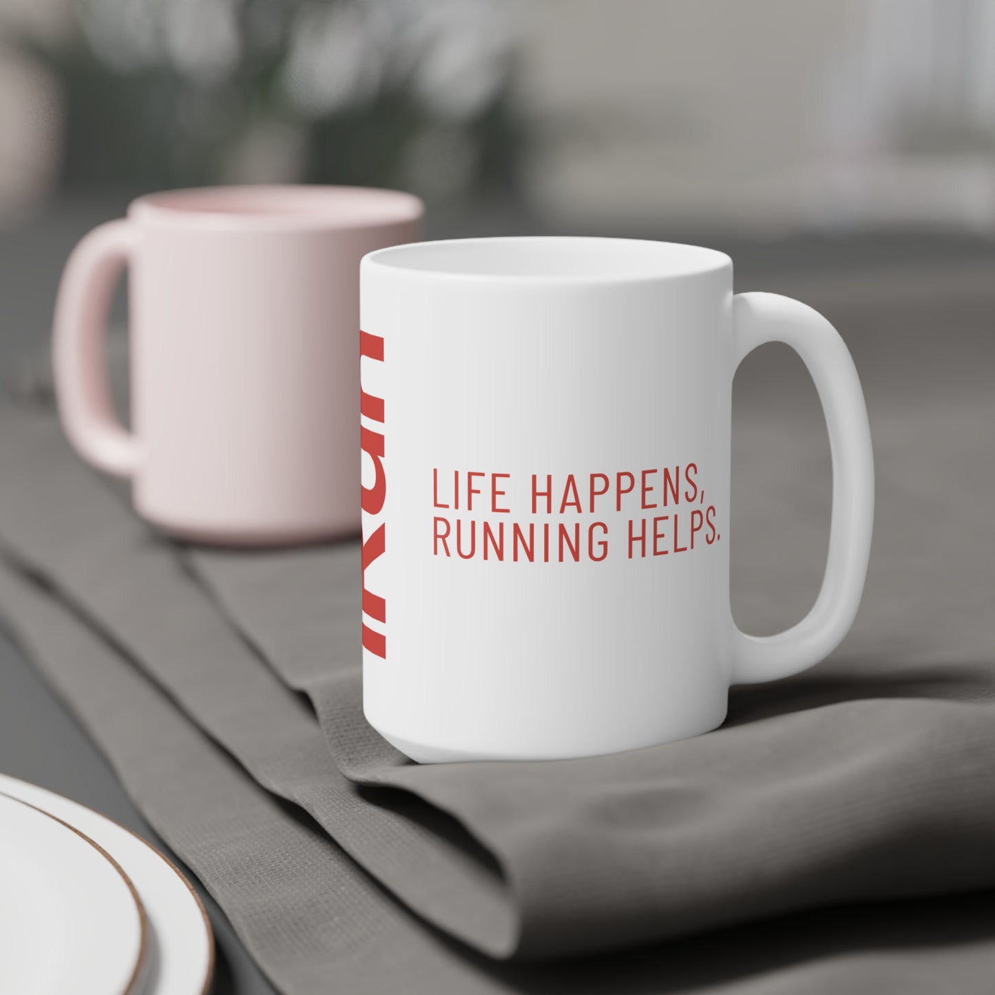 Life Happens, Running Helps Mug