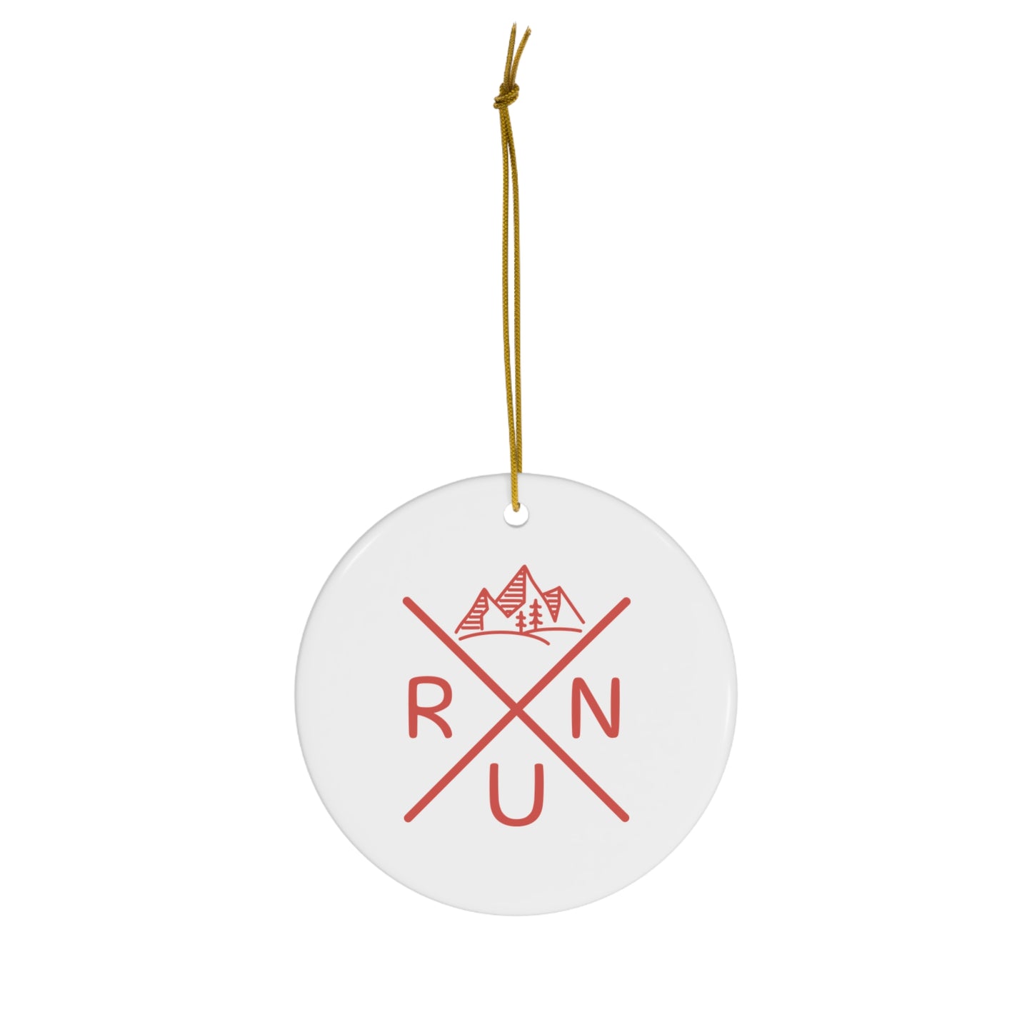 Mountain Top Ceramic Ornament
