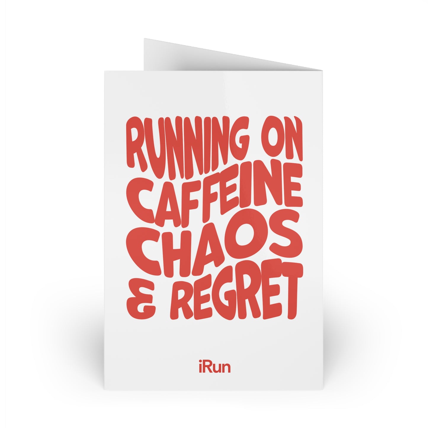 Caffeine Chaos Regret Greeting Cards