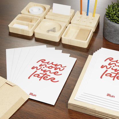 Run Now Wine Later Greeting Cards
