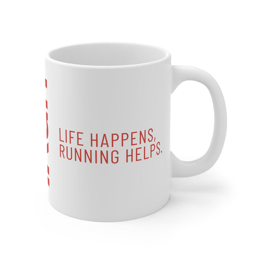 Life Happens, Running Helps Mug