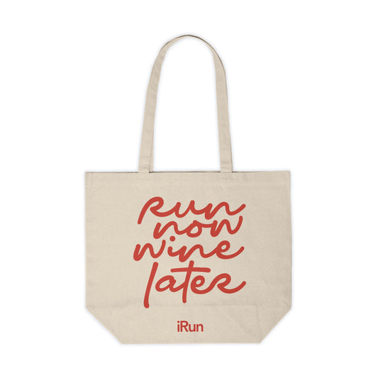 Run Now Wine Later Tote Bag