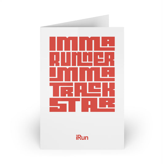 Track Star Greeting Cards