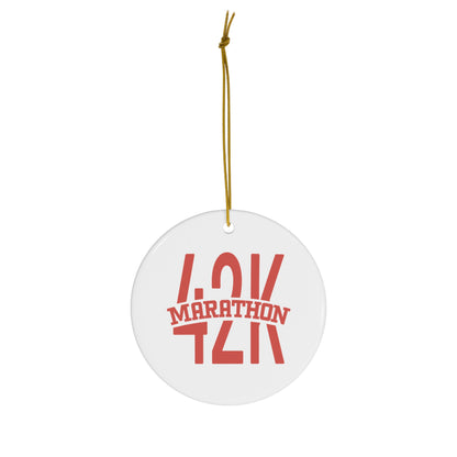 42k Marathon Ceramic Ornament