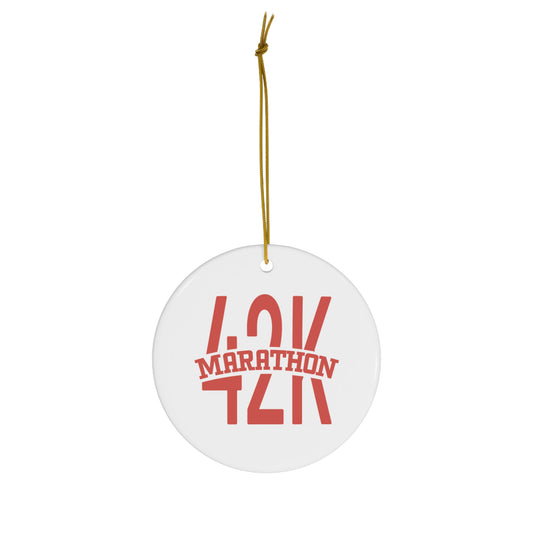 42k Marathon Ceramic Ornament