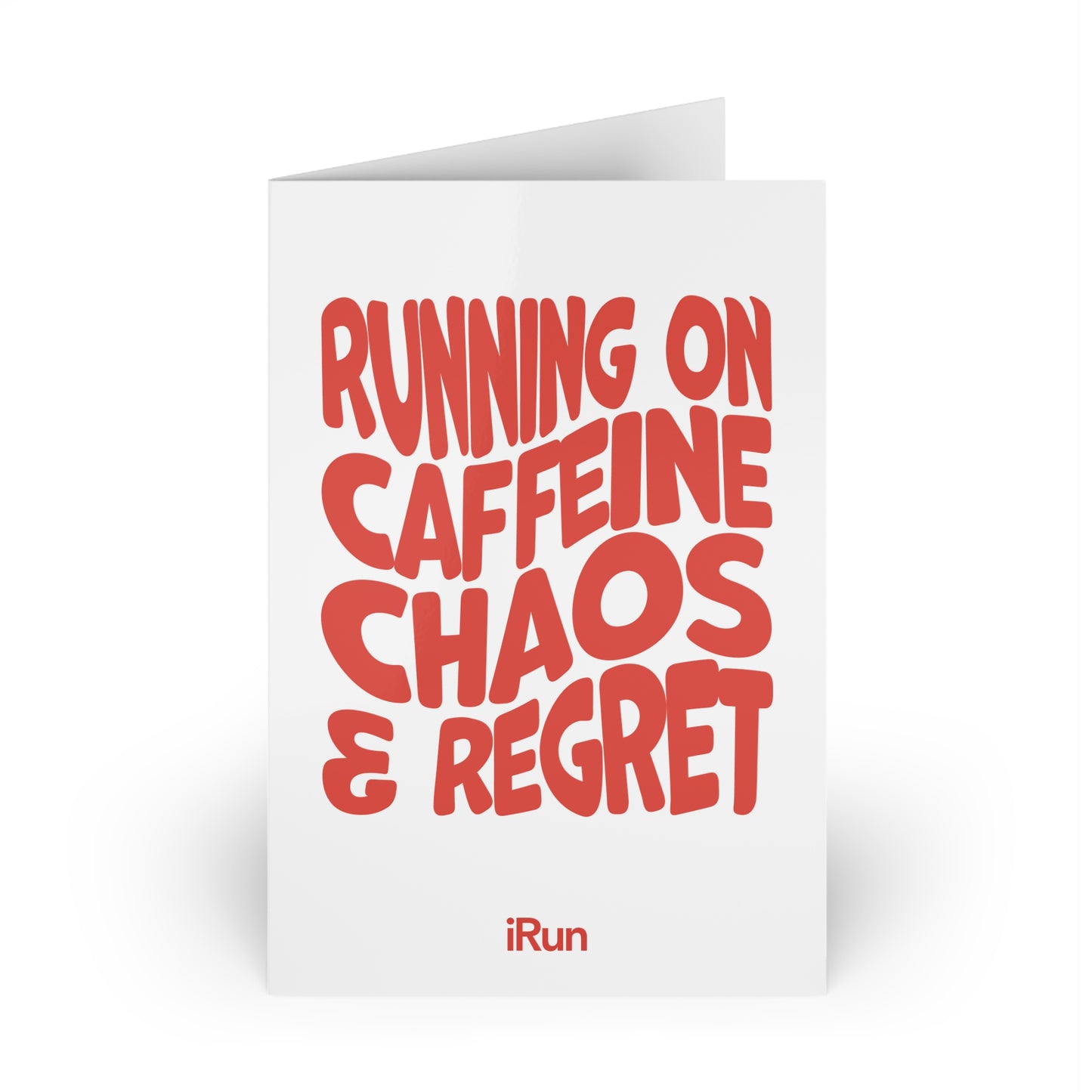 Caffeine Chaos Regret Greeting Cards