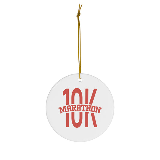 10k Marathon Ceramic Ornament