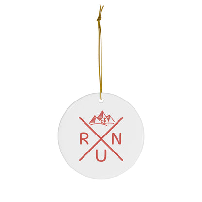 Mountain Top Ceramic Ornament