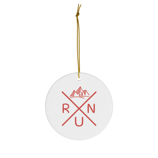 Mountain Top Ceramic Ornament